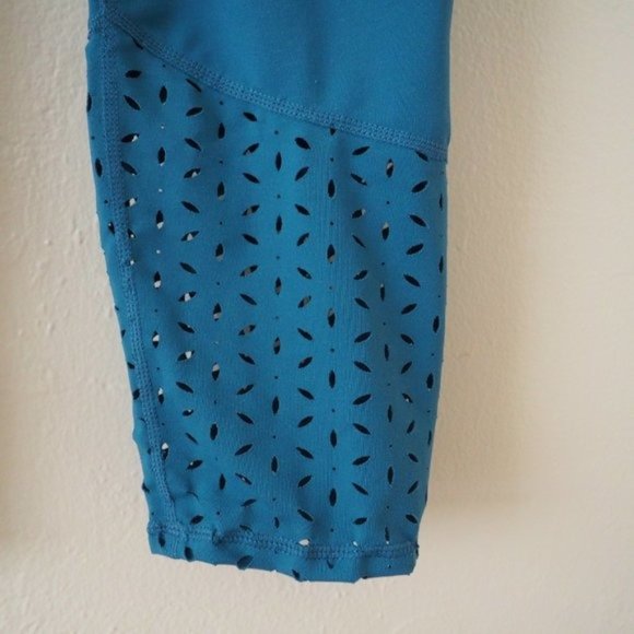 Gaiam Om Cora Teal High Waisted Laser Cut - Picture 5 of 7